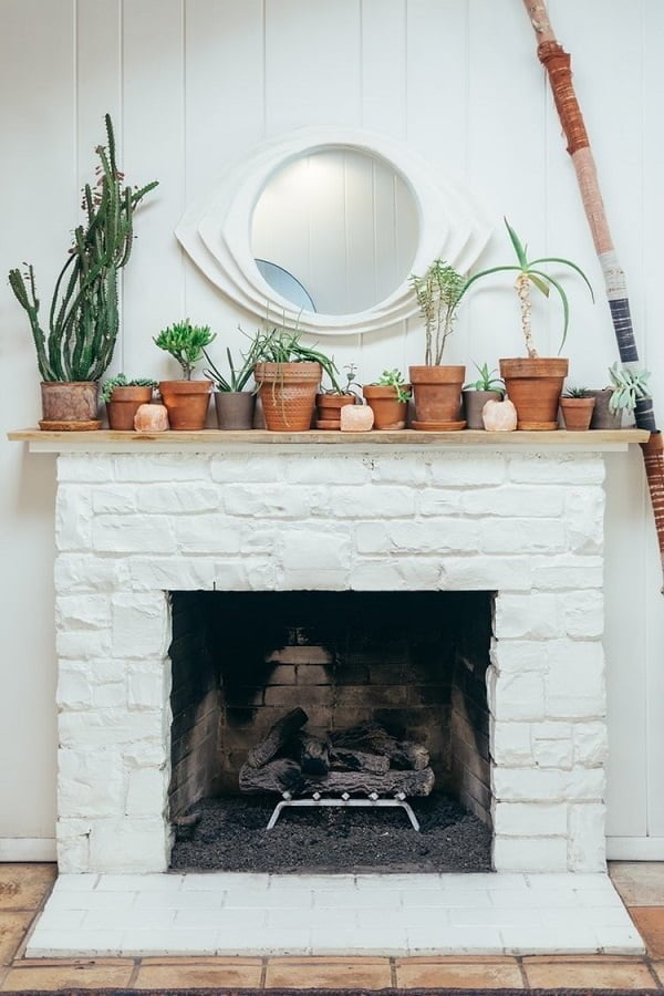 Modern fireplace home decor