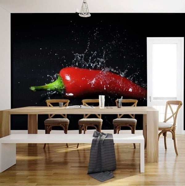 Mural dining room wall decor #homedecor