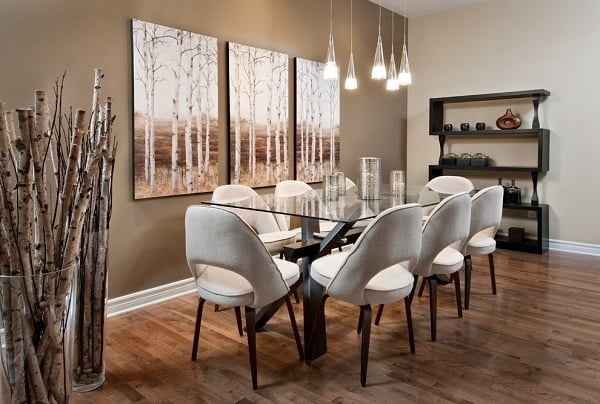 Nature feature dining room wall decor #homedecor