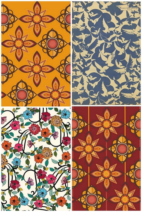 Vintage pattern posters