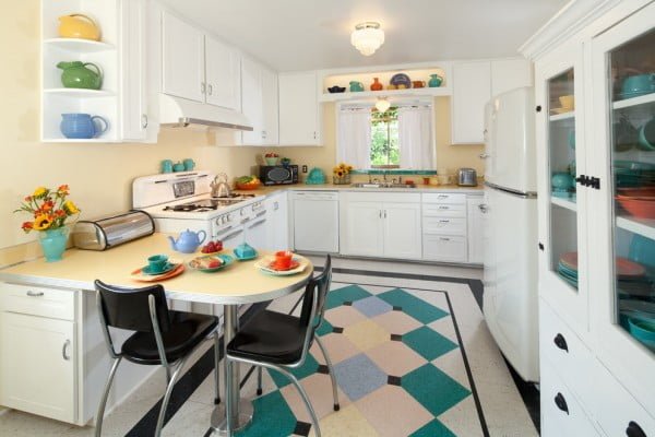 Sunny Yellow Retro Kitchen 