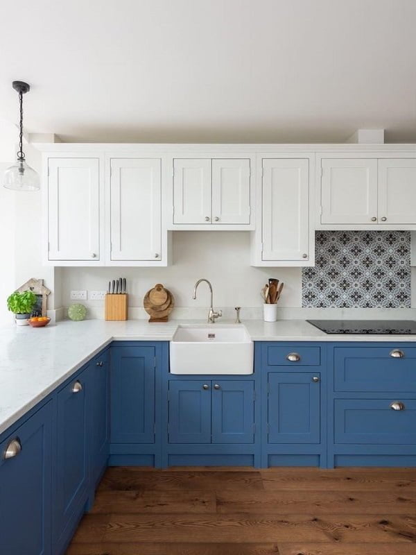 Two tone shaker cabinets #homedecor