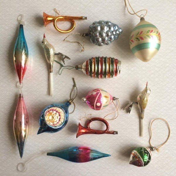 Mini Vintage Christmas Ornaments