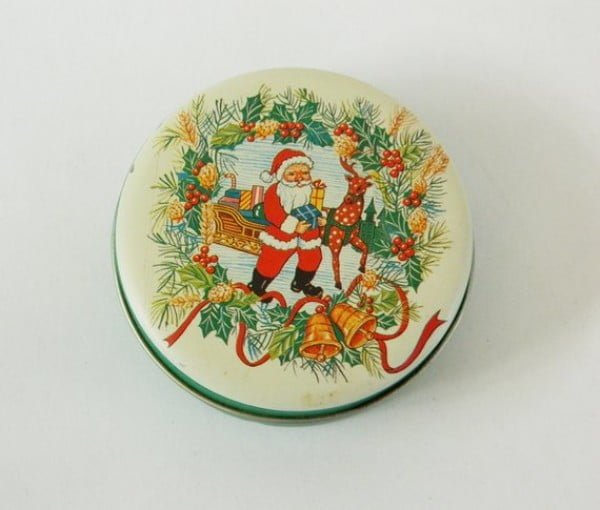 Vintage Tin Box Christmas Decorations