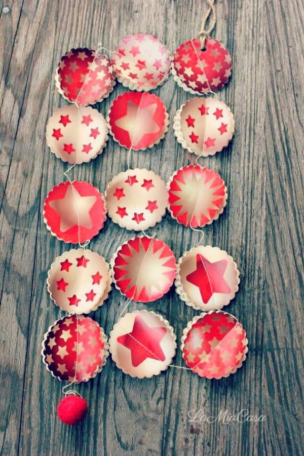 Vintage Paper Garland Christmas Decorations