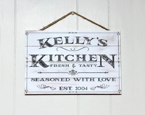 Vintage sign kitchen wall art idea #homedecor
