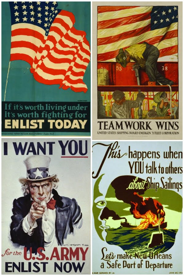 Vintage war posters