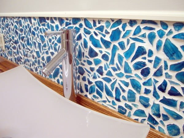 Mason Jar Mosaic  Backsplash 