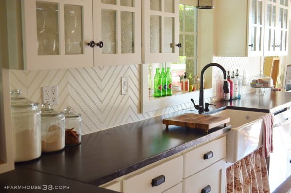  Herringbone Beadboard Backsplash 