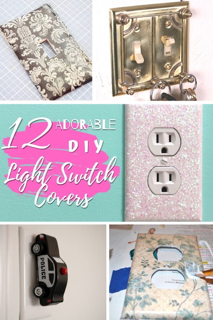 Want to know how to make ugly light switch and outlet covers disappear? Here are 12 adorable and easy DIY light switch cover ideas! #DIY #homedecor