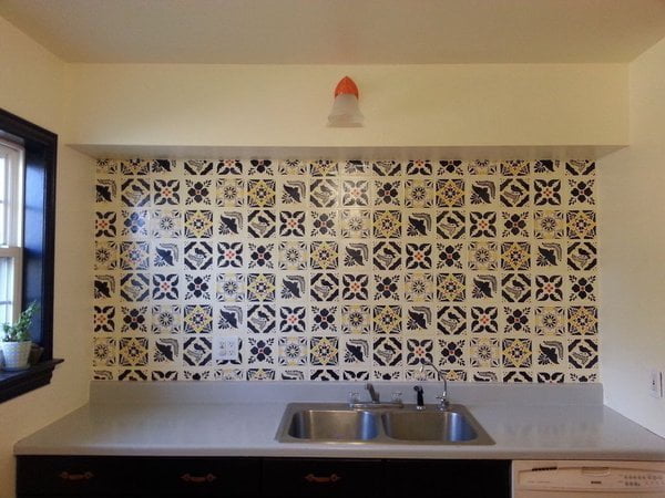 Faux Talavera  Backsplash 