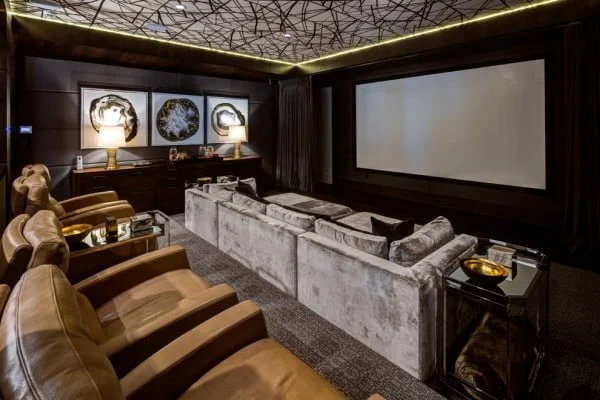 Art Deco Home Theater Design 