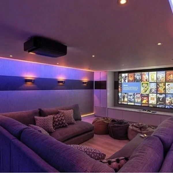 Mood Lighting Idea in Home Theater Design 