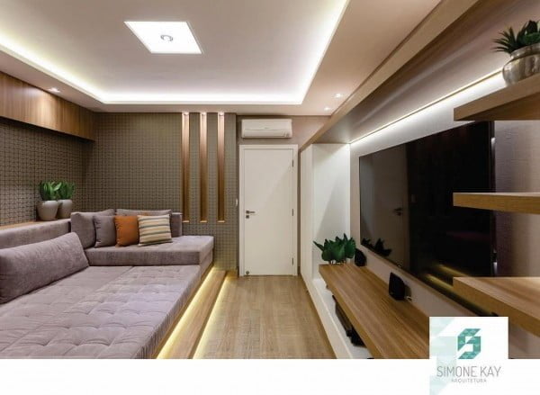 Japanese Style Inspired Home Theater Design 