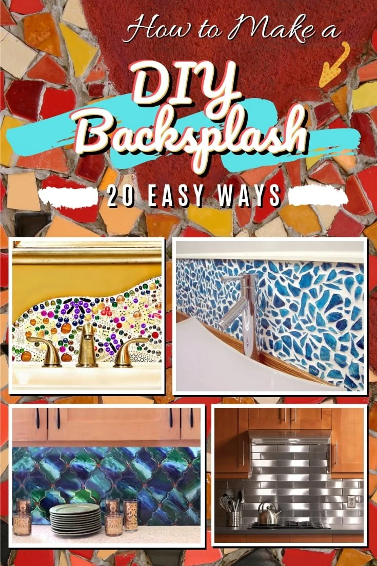 Making a DIY kitchen backsplash is easy. That is if you have a great list of tutorials like this. Here are 20 easy ways to make a DIY backsplash. Worth saving! #homedecor #DIY #kitchendesign