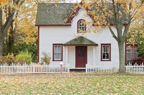 small white picket fence