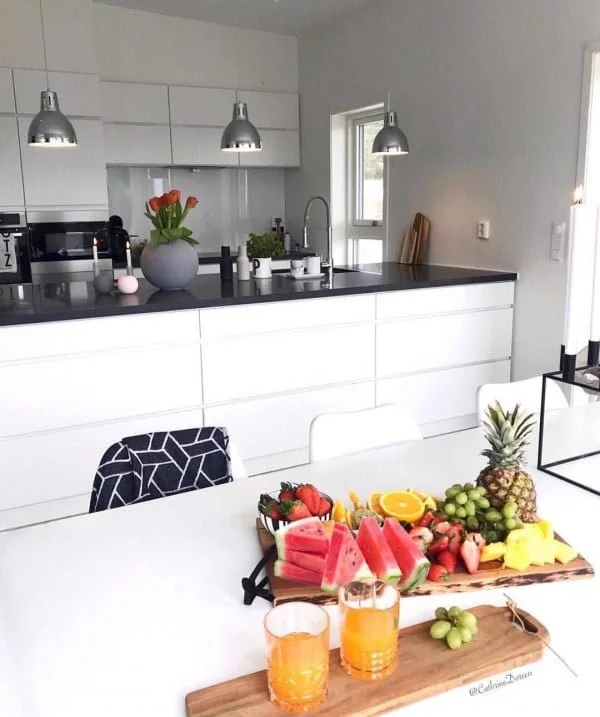 Modern White Kitchen Cabinets 