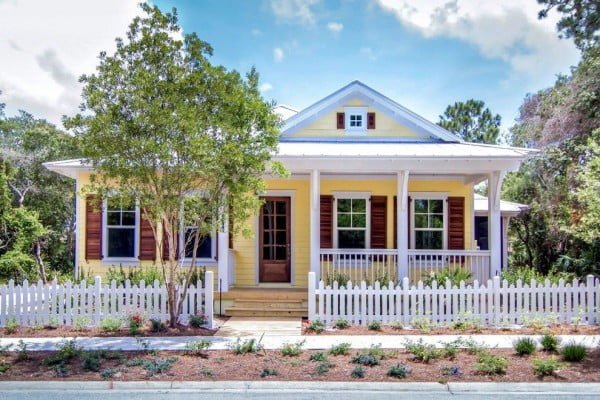 Low White Picket Fence 