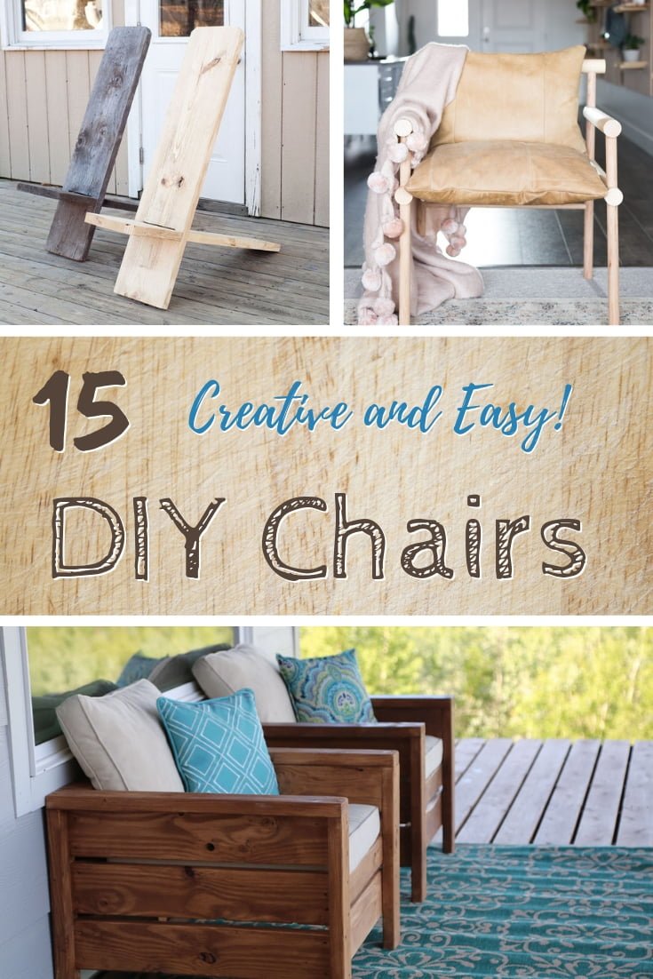 How about building a chair in style? Here are 15 creative and easy #DIY chairs that you can build at home and on a budget. What a great list! #DIY #homedecor #furniture