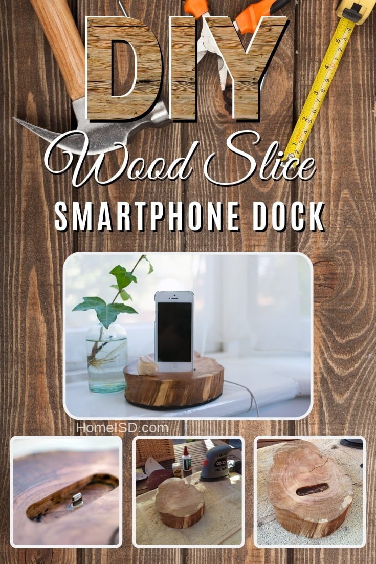 Make a DIY wood slice smartphone dock to sell   