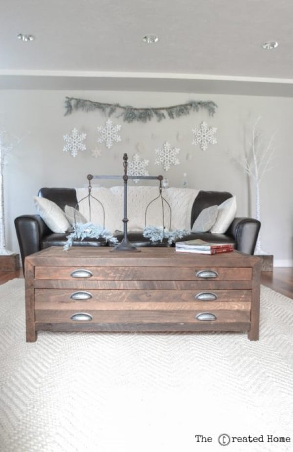 DIY Printmaker's Coffee Table - The Created Home #DIY #homedecor #furniture
