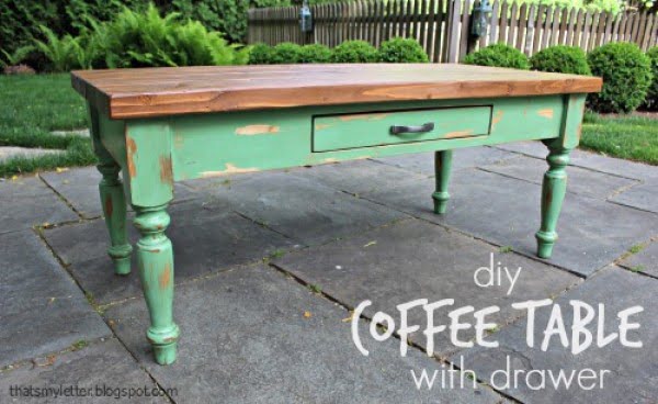 DIY Coffee Table (with drawer) - Jaime Costiglio #DIY #homedecor #furniture