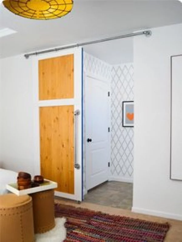 How To Build A SIMPLE Sliding Barn Door • Vintage Revivals    