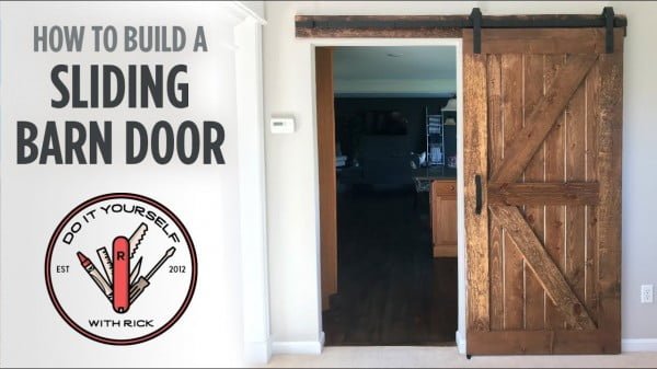 DIY Sliding Barn Door #DIY #rustic #homedecor #farmhouse