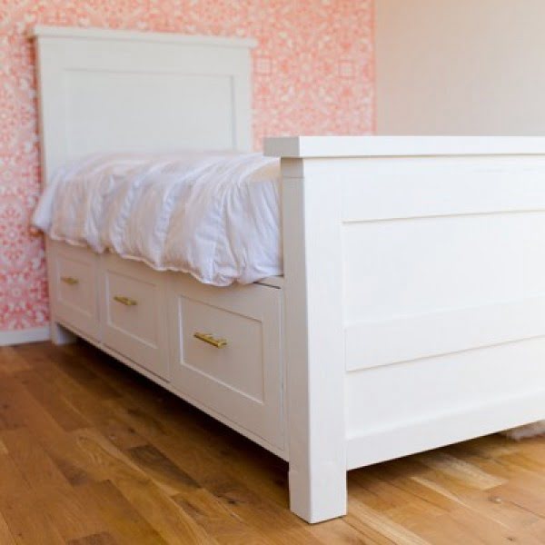 61 Diy Bed Frame Ideas On A Budget, Twin Bed With Storage Diy