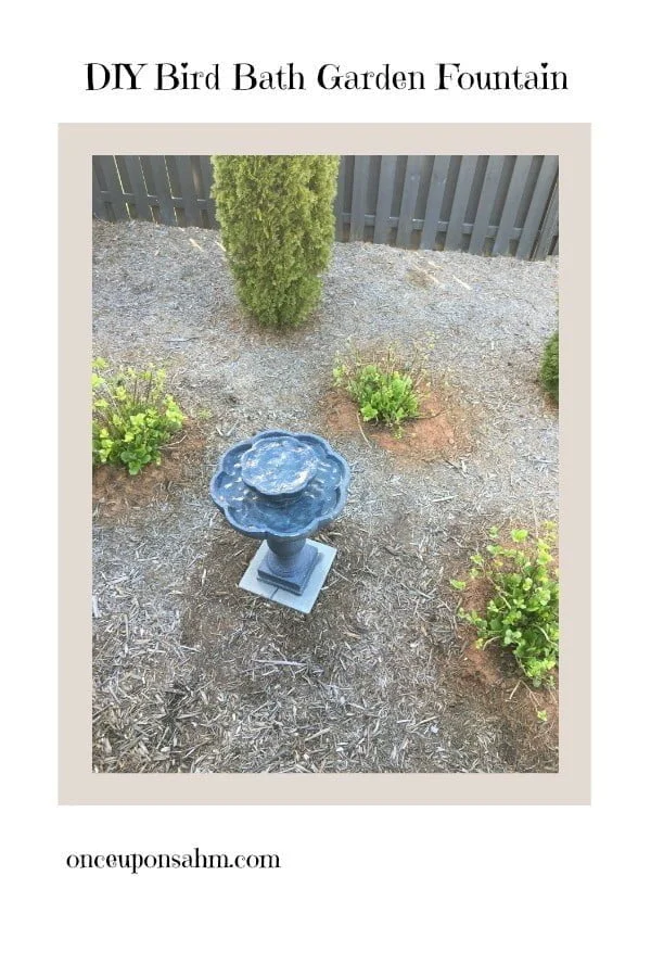 DIY Bird Bath Garden Fountain -