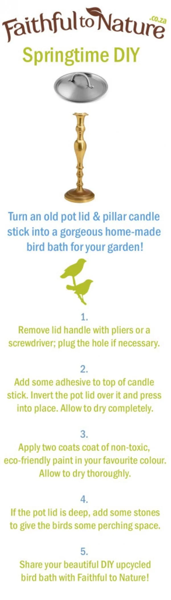 Spring Repurposing Project: Beautiful DIY Bird Bath