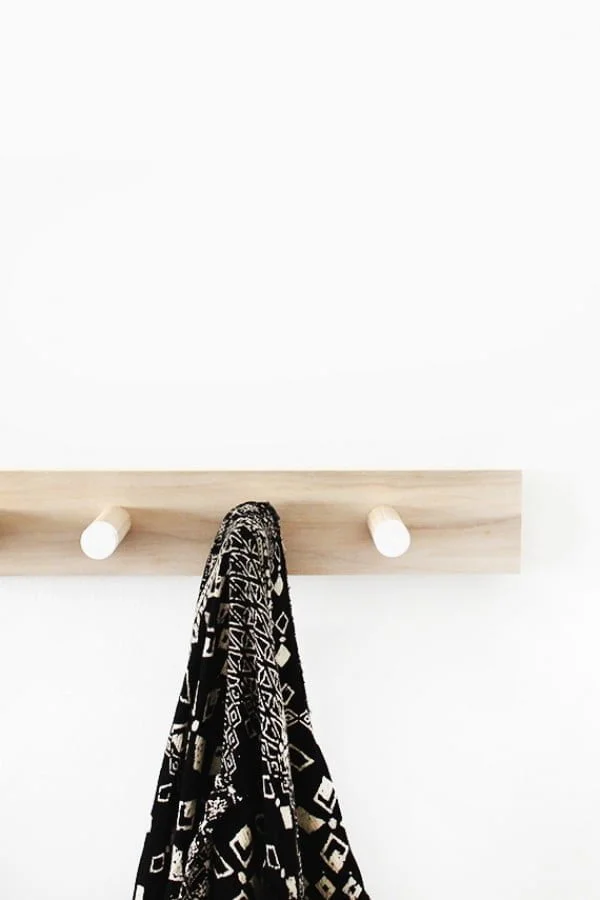 diy simple wood coat rack