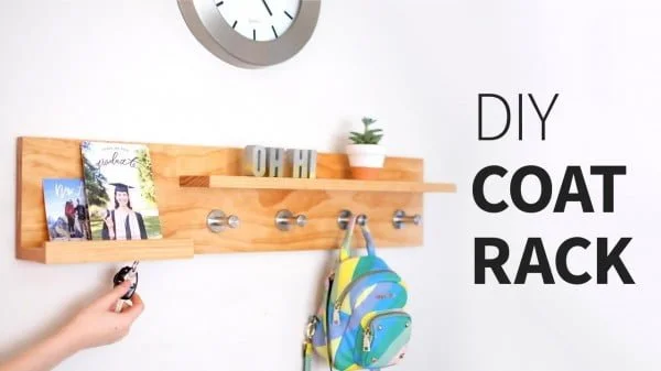 DIY coat rack organizer shelf... thing