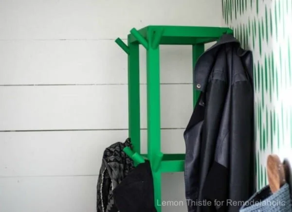 Easy DIY Wooden Cube Coat Rack for Just $10