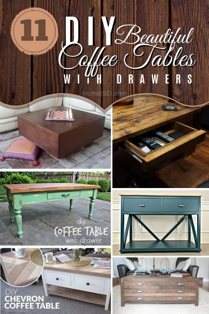 11 Easy Coffee Tables with Drawers for Extra Storage in the Living Room