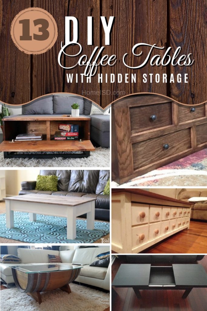 13 Easy and Beautiful DIY Coffee Tables with Hidden Storage