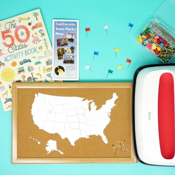DIY Cork Board Travel Map with the Cricut EasyPress 2