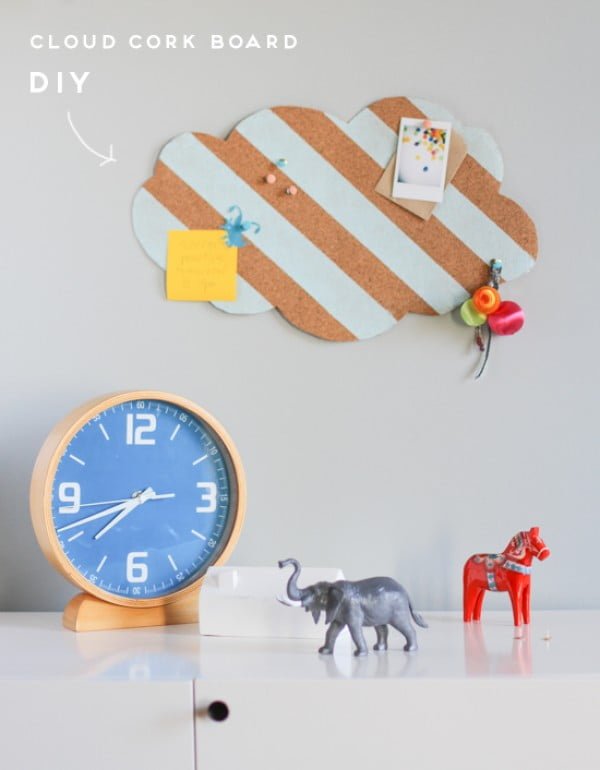 Make This: Cloud Cork Board for Back to School   