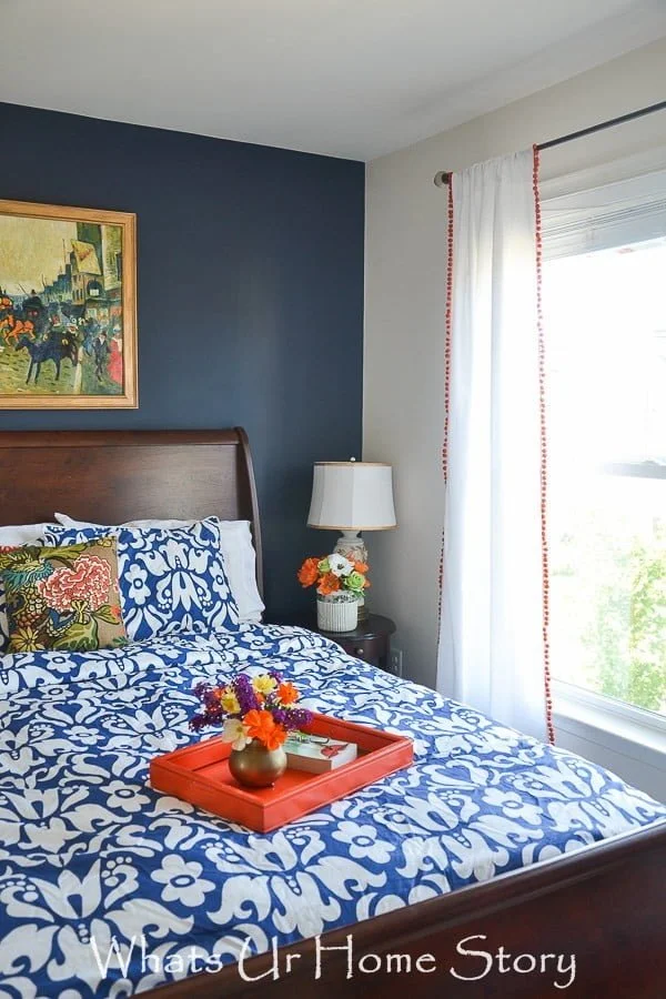 How to Make Curtains from Flat Sheet - Pom Pom Curtain | Whats Ur Home Story  