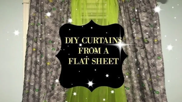 DIY l CURTAINS USING A FLAT SHEET  