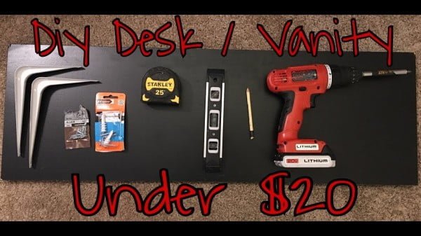 Diy Desk or Vanity Under $20 #DIY #homdecor