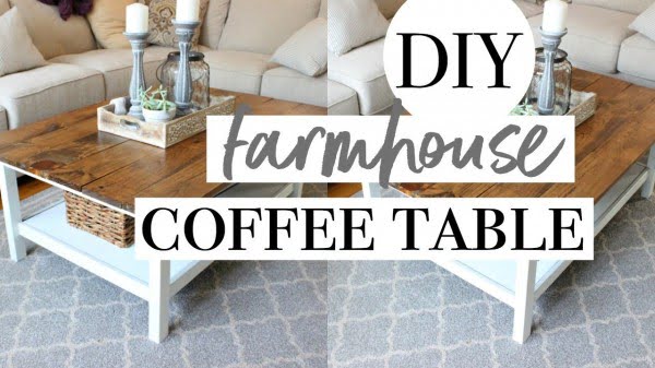 DIY FARMHOUSE COFFEE TABLE