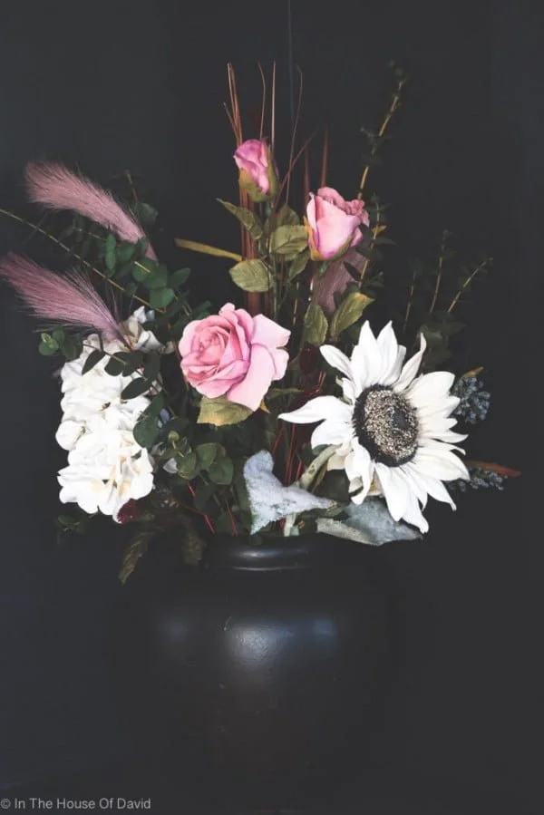 My First Faux Floral Arrangement