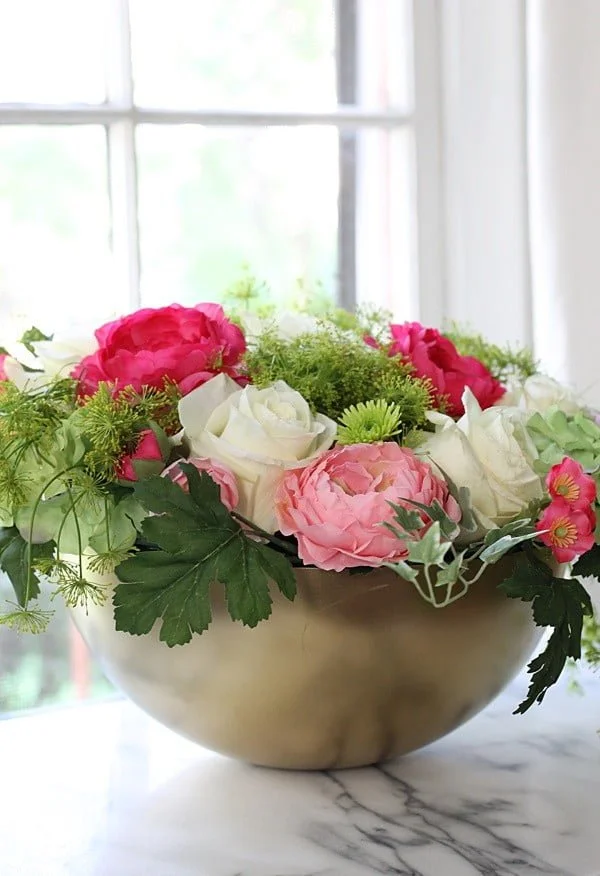 IKEA Hack: Faux/Real Flower Arrangement