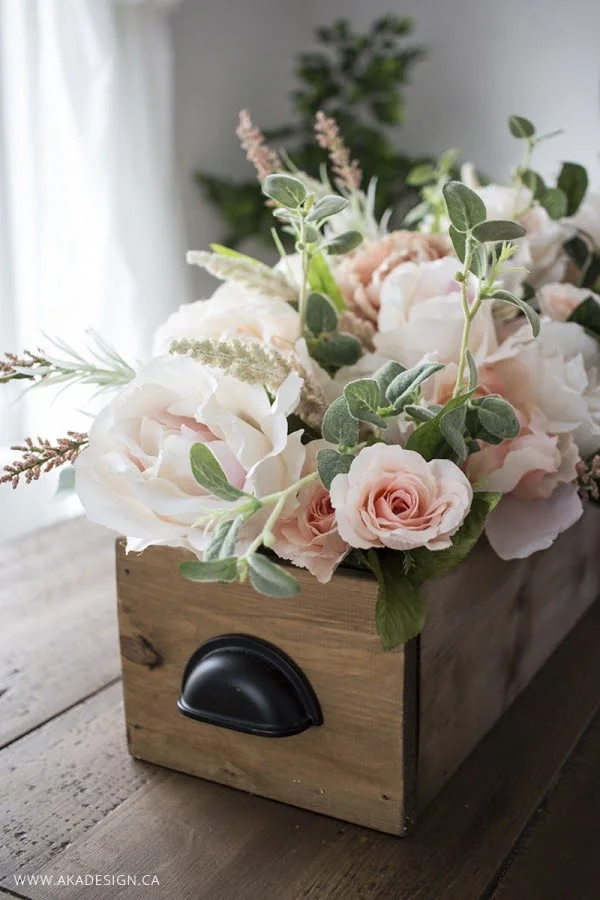 DIY Faux Floral Arrangement: Feminine Yet Rustic Crate