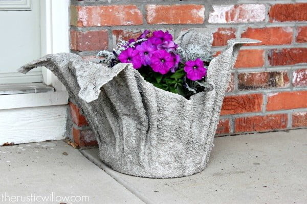 DIY Concrete Planter art
