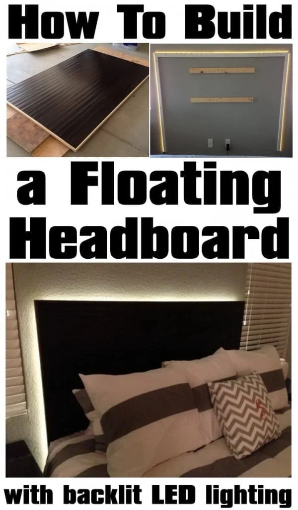 Headboards floating look with LED