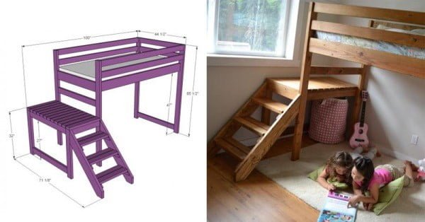 DIY Camp Loft Bed #DIY #furniture #bedroom #homedecor