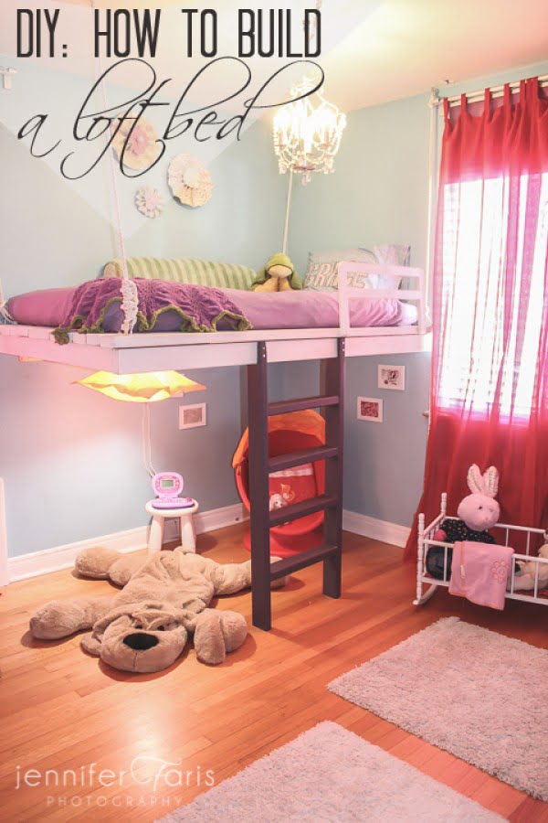How to build a loft bed and win your daughters heart #DIY #furniture #bedroom #homedecor