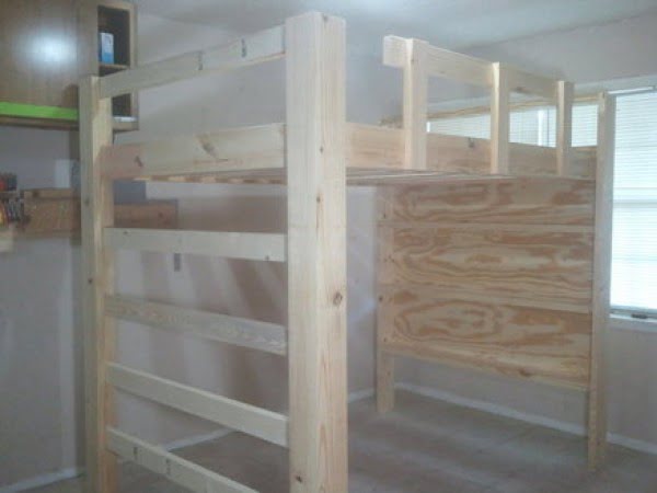How To Build A Full Size Loft Bed #DIY #homedecor #furniture #bedroom